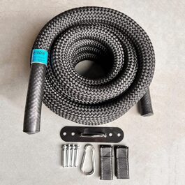 Аеробіс® Тренувальні канати Battle Ropes 30-40 мм, 10-15 м, з кріпленням для стіни | Стійке до погодних умов тренувальне канат | Відеоінструкція та план тренувань 10.0 м, 30.0 мм