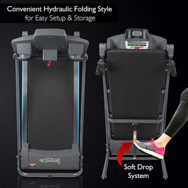 СеренЛайф: Компактний біговий тренажер для дому, Walking Pad, офісний біговий килимок SL26 з Bluetooth та складним механізмом - для дому та офісу