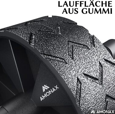 Ролер для пресу Amonax - тренажер для пресу з килимком для колін, для чоловіків та жінок, чорний