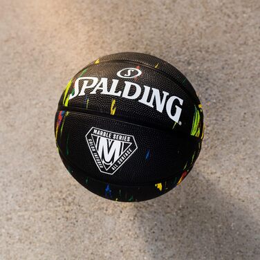 Баскетбольний м'яч Spalding Marble Sz7 Black Rainbow, унісекс, розмір 7, чорний з кольоровим принтом