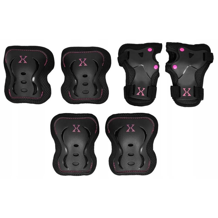 Дитячий велосипедний шолом з регулюванням + комплект захисту для скейту, розмір M