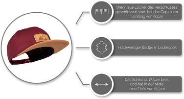 Кепка-снепбек Jumping Bird унісекс, регульована бейсболка для прогулянок, бордова, один розмір