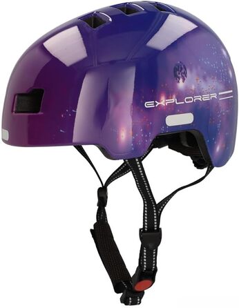 Дитячий велосипедний шолом FISCHER BMX з LED-підсвіткою, шолом для велоспорту, захисний шолом для дітей, Dirt Bike, інтегроване заднє світло