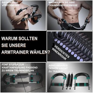 Тренажер для рук Twister Armtrainer, регульований, для дому, офісу та подорожей (30-50 кг), синій