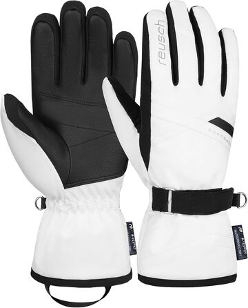 Жіночі рукавички Reusch Helena R-tex Xt, екстра теплі, водонепроникні, дихаючі, біло-чорні, розмір 6.5