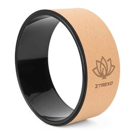 Йога-кілочок XTREXO Naturkork 32 см - коричневий, з екологічного корку, з пінополіуретаном, для розтяжки