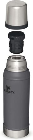 Термос Stanley Classic Legendary 750 мл, нержавіюча сталь, зберігає тепло/холод 20 годин, BPA-free, для напоїв, чорний