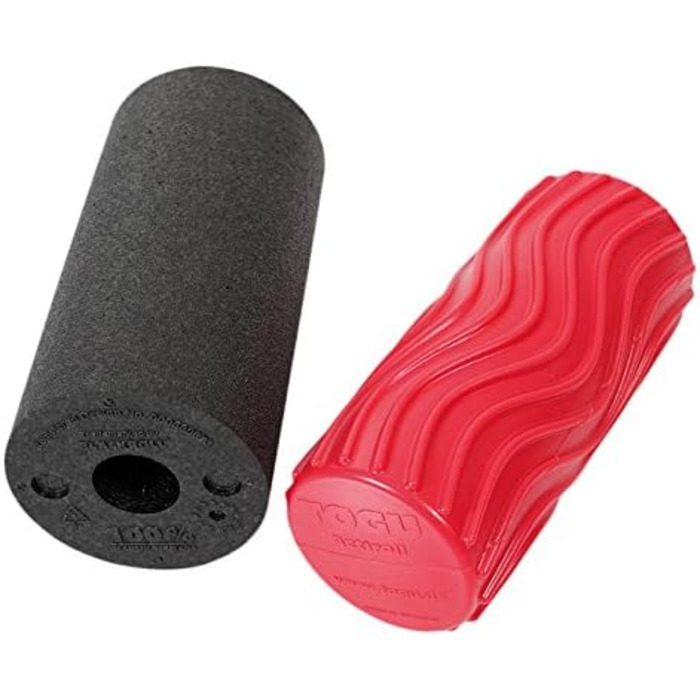 Масажний ролик для фасції TOGU Blackroll Actiroll Wave M, червоний, набір