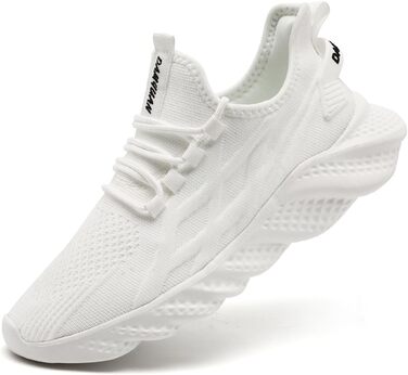 Чоловічі спортивні кросівки для бігу, тенісу, тренувань та повсякденного носіння (46 EU, білий)