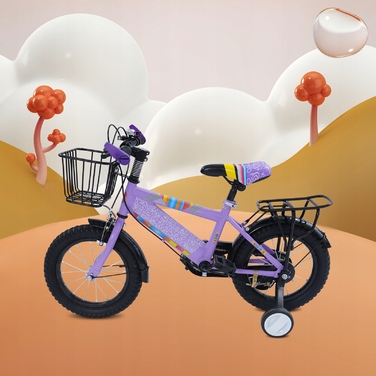 Дитячий велосипед 14 дюймів з кошиком, для дітей від 3 до 6 років