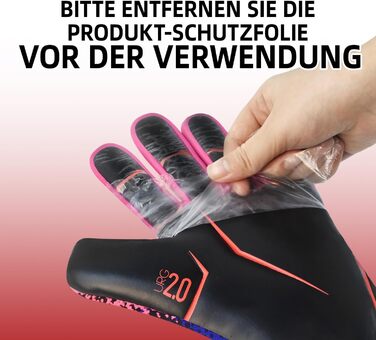 Футбольні воротарські рукавички Torwarthandschuhe для дітей та дорослих, розміри 6-10, червоні