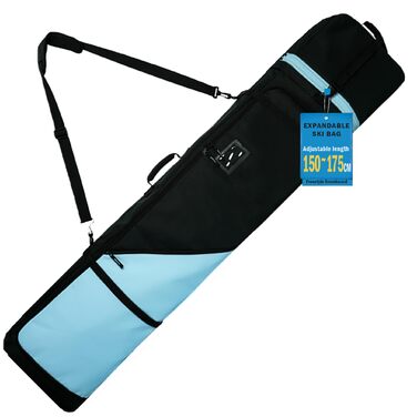 Чохол для сноуборду AUMTISC, чорний/синій, 155-180 см, водонепроникний, з регульованими лямками