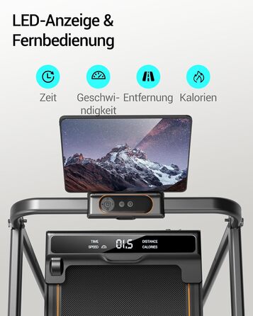 Біговий тренажер CURSOR для дому, складаний, 10 км/год, нахил 16%, безщітковий двигун 3.0CV, максимальне навантаження 136 кг, помаранчевий