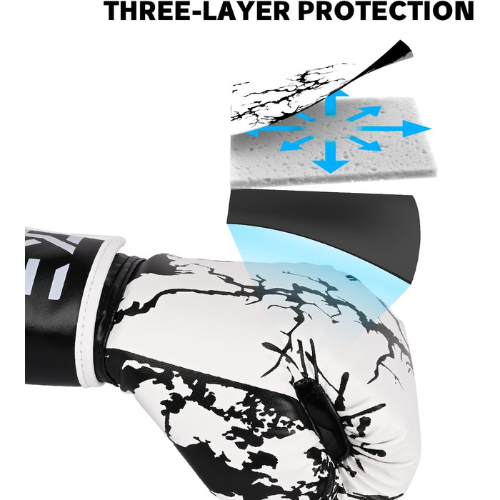 Боксерські рукавички для дітей CKE, 5-12 років, тренувальні, для боксерського мішка, кікбоксингу, муай-тай, зелені (чорно-білі)