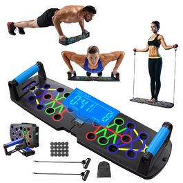 Багатофункціональна дошка для віджимань 30-в-1 з автоматичним лічильником, складаний тренажер для дому (груди, плечі, спина, трицепс) для чоловіків та жінок