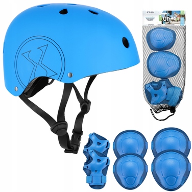 Дитячий велосипедний шолом з регулюванням та комплект захисту для скейтбордингу, розмір XS