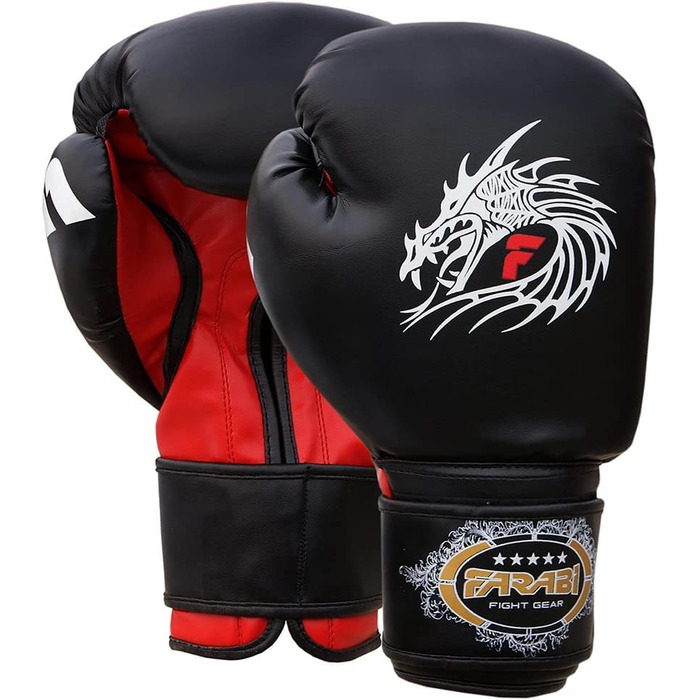 Боксерські рукавички Farabi Sports для тренувань, спарингу, кікбоксингу та MMA (10, 12, 14, 16 oz) — унісекс