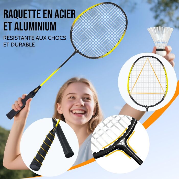 Мережа для бадмінтону професійна, нейлон, для вулиці та залу