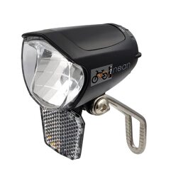 LED передня фара для електровелосипеда nean E-Bike 70 LUX з рефлектором, алюмінієвим радіатором та сертифікацією StVZO, чорна