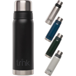 Термос trnk Outdoor polar 2, 750 мл, нержавіюча сталь, BPA-free, з 2 чашками, тримає тепло 24 години, нічний чорний, придатний для миття в посудомийній машині