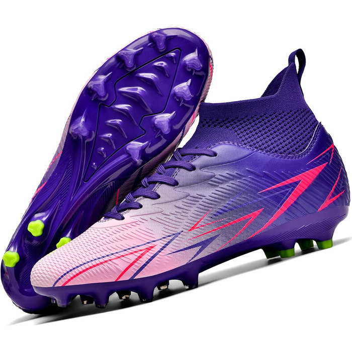 Чоловічі футбольні бутси з високим верхом для штучного поля, дитячі, розмір 43 EU, фіолетові