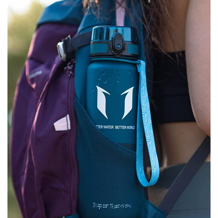 Фляга для води Super Sparrow: Tritan, без BPA, 350/500/750/1000 мл - для спорту, велосипеда, фітнесу, університету, подорожей