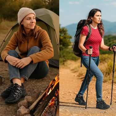 Жіночі трекінгові черевики JOMIX для походів та альпінізму. Легкі, дихаючі, з антиковзкою підошвою та комфортною посадкою. Розмір 39 EU, блакитні.