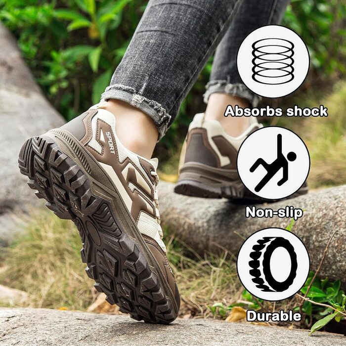 Чоловічі трекінгові черевики для хайкінгу та кемпінгу, 44 EU, бежево-коричневі