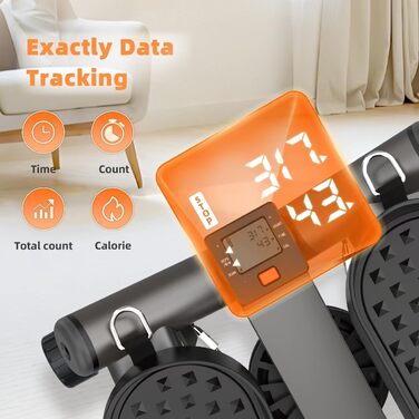 Міні степер Niceday для дому, 2-в-1 зі скакалкою – тихий тренажер до 100 кг для тренування ніг, рук, сідниць, регульований опір, компактний фітнес-тренажер Twist