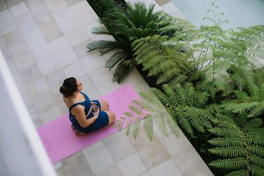 Йога мат Yoga Design Lab Die Flow | 6мм, двостороння | для Хот Йоги, Віньяса, Аштанга | з чохлом (Мандала Роуз)
