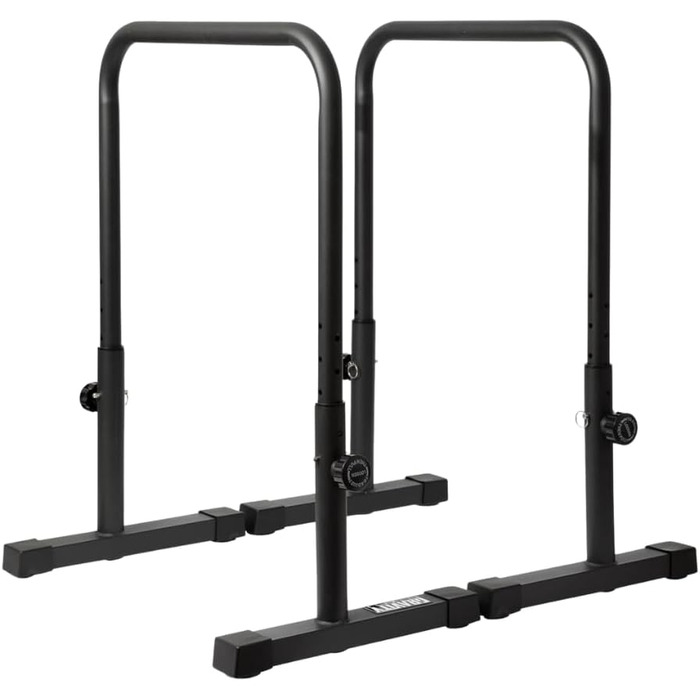 Паралети Gravity Fitness XL, регульовані бруси для калістеніки та домашнього спортзалу, 38 мм ручки для віджимань, L-сіту, підтягувань, міцні турнік-бруси для силових тренувань