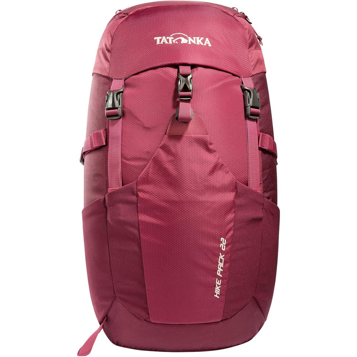Рюкзак для походів Tatonka Hike Pack 22 л з вентиляцією спини та дощовиком, легкий та зручний туристичний рюкзак, бордовий