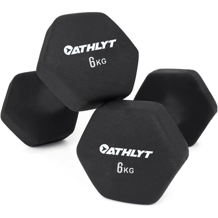 Гантелі Athlyt 2x6 кг неопренові для фітнесу