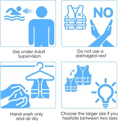 Дитячий рятувальний жилет Kinder Schwimmweste Neopren (2-9 років, 15-35 кг, M, блакитний)