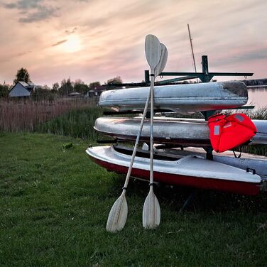 Асиметричне двочастинне весло для каяка John Paddle 235 см, екологічне виробництво, www.johnpaddle.com, 1 або 2 шт.