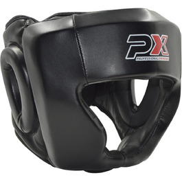 Захисний шолом TEKKA BUDO PX із штучної шкіри чорний XL для карате, тхеквондо, кікбоксингу