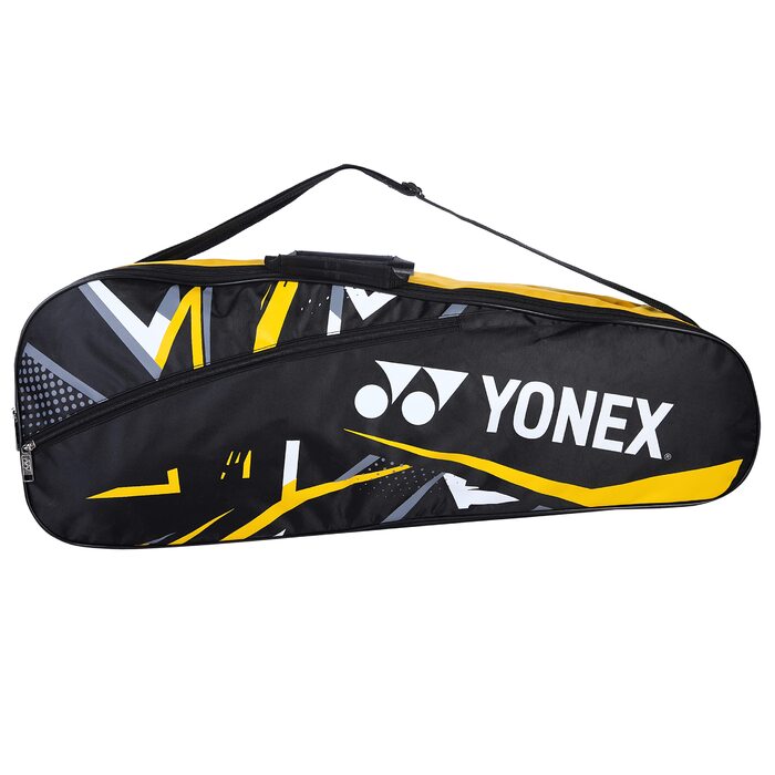 Сумка для бадмінтону Yonex SUNR 2215 чорно-жовта, велика спортивна сумка для ракетки та аксесуарів