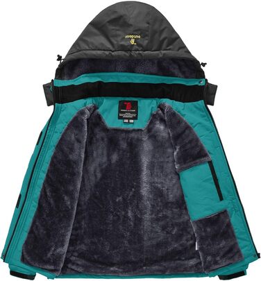 Зимова куртка Rdruko для жінок: водонепроникна, флісова, для сноуборду та гірських прогулянок (Цянь, XXL)