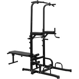 GYMFLEX Стійка для віджимань та підтягувань, мультифункціональний тренажер для дому, для калістеніки та силових тренувань, регульована висота 154-207 см, сумісна з лавою для жиму