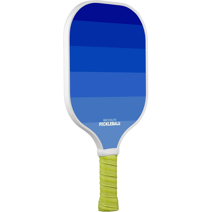 Паддл для піклболу Brooklyn Pickleball Co. | Вуглецеве волокно | Вулик | Нековзний руків'я з наповнювачем | Одиночний | Білий з блакитним градієнтом