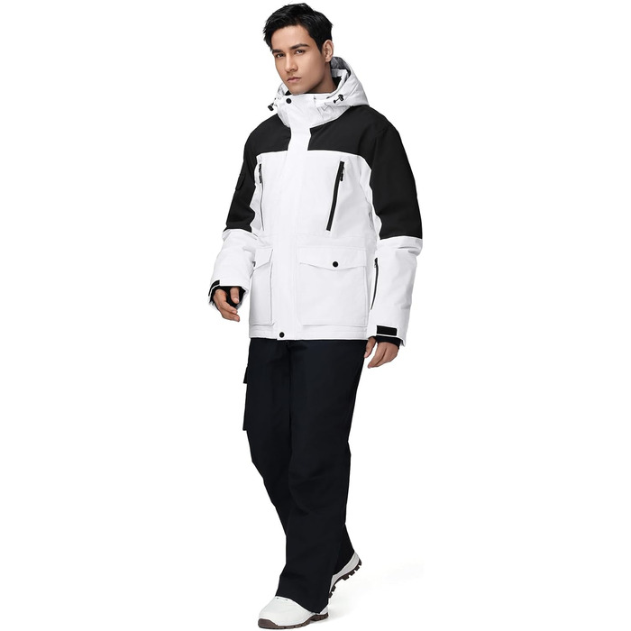 Комплект гірськолижний чоловічий HOTIAN: куртка та штани. Теплий, водонепроникний, вітронепроникний костюм для сноуборду та гірськолижного спорту. Розмір M. HB+BK