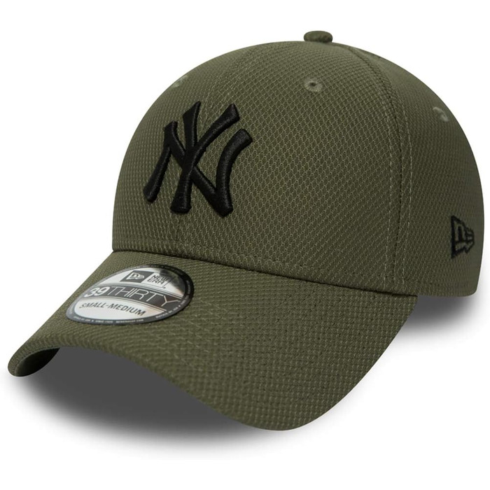Кепка New Era Diamond Era 39Thirty NY Yankees Khaki Schwarz (M-L, оливковий / чорний)