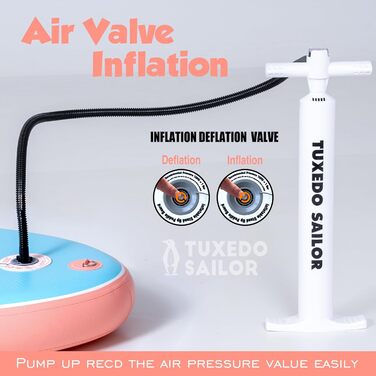 Надувне SUP-борд Tuxedo Sailor з аксесуарами, для дорослих та підлітків, блакитний та жовтий (блакитний та рожевий)