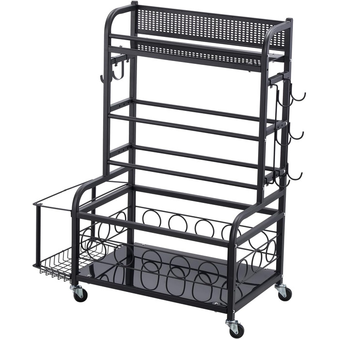 Стойка для йоги та гантелей VEVOR з колесами та гачками, 86 x 41 x 102 см - для дому та фітнесу