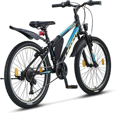 Гірський велосипед Licorne Bike Guide Premium 24 дюйми, 21 швидкість, для дітей та дорослих