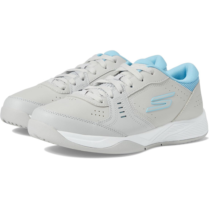 Кросівки для піклболу Skechers Viper Court Smash для залів та вулиці, жіночі, сірі (розмір 36 EU), комфортна посадка