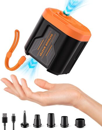 OutdoorMaster Bonito - портативна електрична повітряна помпа для надувних виробів. 14.43Wh, для надувних матраців, басейнів, сумок, ліжок. Надування та здування.