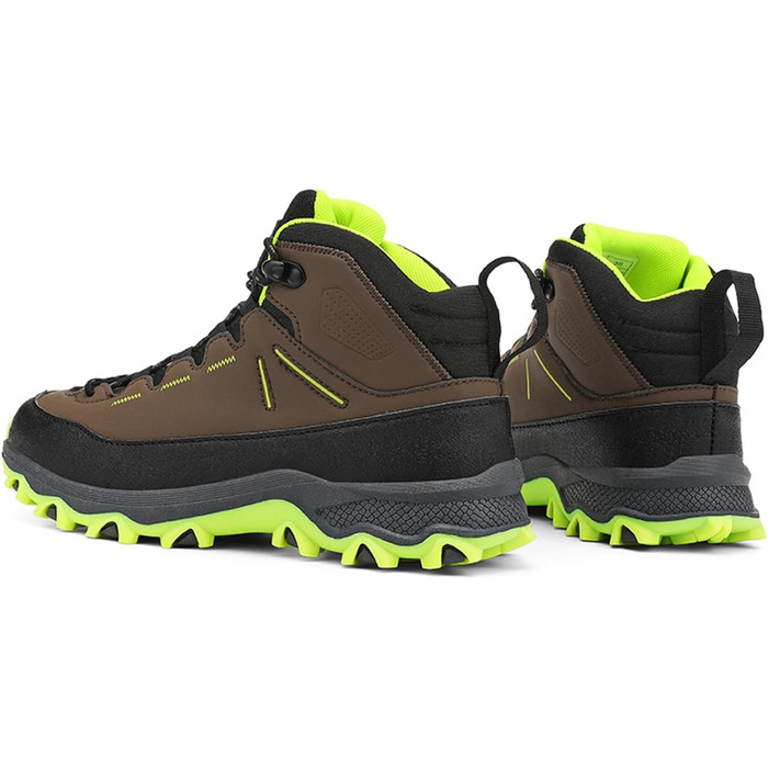 Дитячі трекінгові черевики Kinder: зручні чотирисезонні черевики для піших прогулянок (EU 30-39, коричнево-зелені)