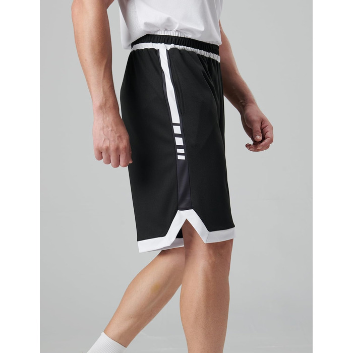 Шорти чоловічі спортивні Liberty Imports з сітки з кишенями, чорно-білі
