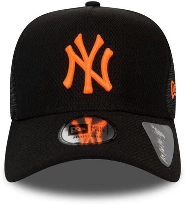 Кепка-тракер New Era Los Angeles Dodgers Camouflage Infill A-Frame Adjustable — чорна з неоново-помаранчевим